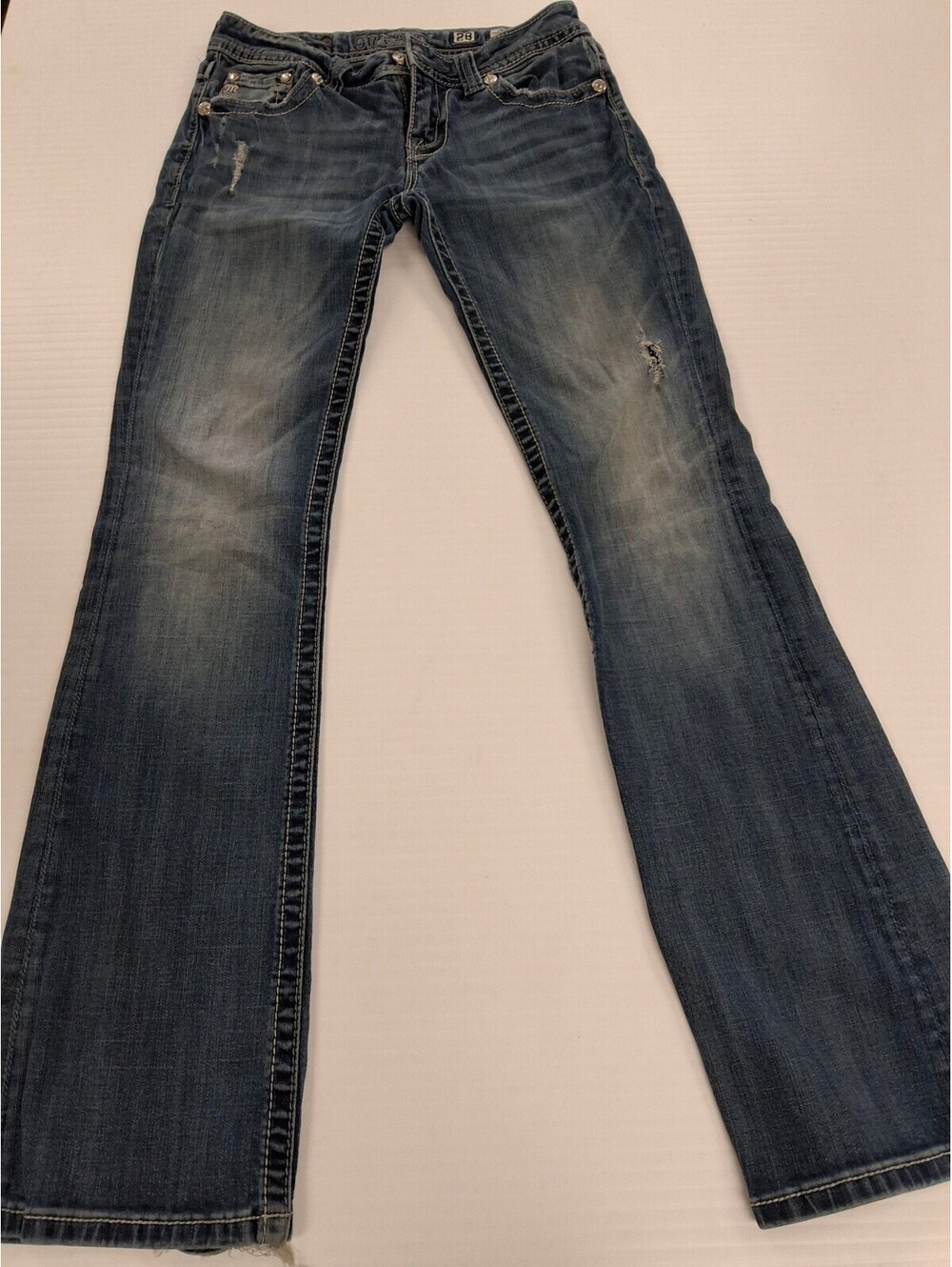 Miss Me Women's Bootcut Jeans Size 28 with Embroidered Tassel Pockets size 28